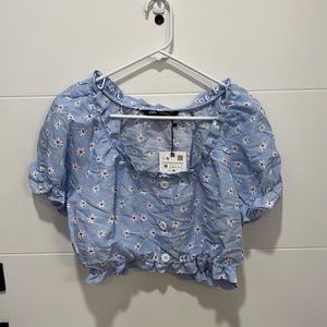 Zara floral crop top
